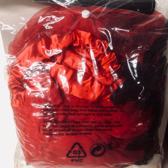 Alter Ego Red & Black Tutu Skirt Adult Halloween Costume One Size Cosplay Party - Picture 3 of 3